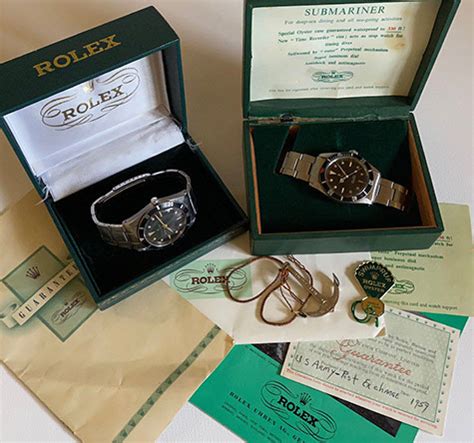 vintage Rolex guarantee papers